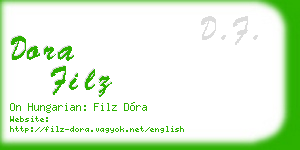 dora filz business card